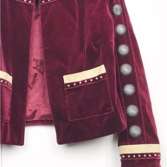 Double D Ranch Velvet Concho Beaded Womens Western Bolero - Picture 8 of 9